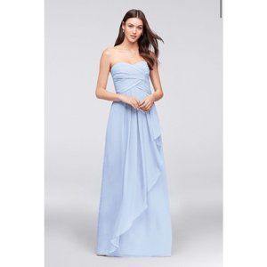 David's Bridal Ice Blue Strapless Dress (NWT)